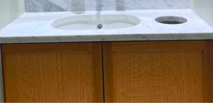 IPS panelling with maintenance access — Washroom Refurbishment
